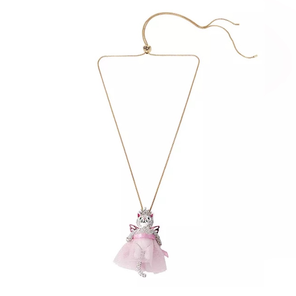 Betsey Johnson Cat Fairy Pendant Necklace